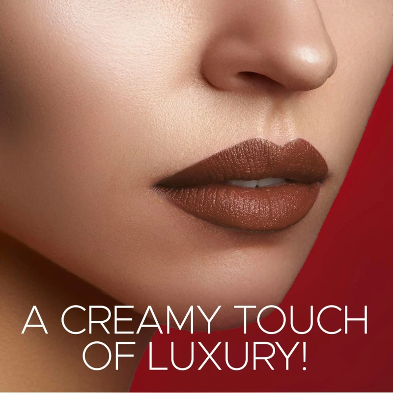 Hilary Rhoda Creamy Touch Lipstick | Infused with Olive Oil, Shea Butter & Vitamin E | Highly Pigmented & Creamy Texture | Long Lasting & Keeps Lips Moisturising - 4g (Majestic Marron - Shade 11) thumbnail 3